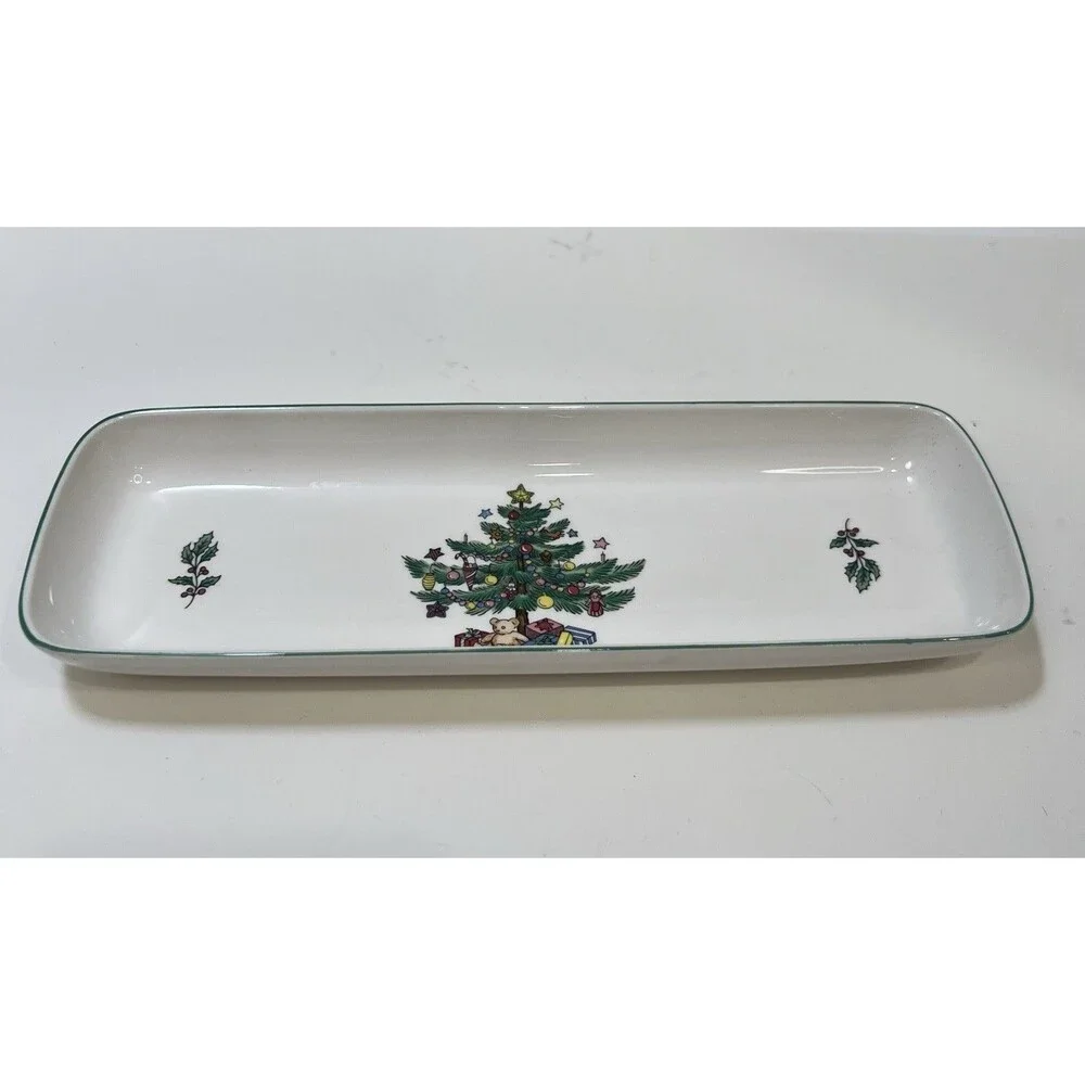 Nikko Christmastime Mint Tray Made in Japan Porcelain Holiday Vintage 9